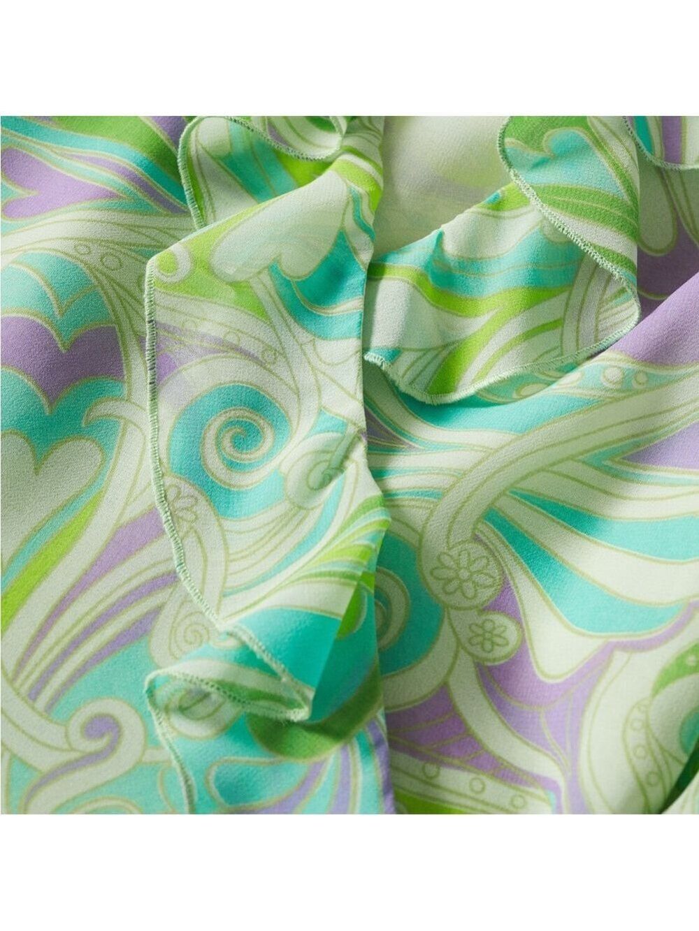 NWT Mango Ruffled Print Dress Size XL - Picture 2 of 8